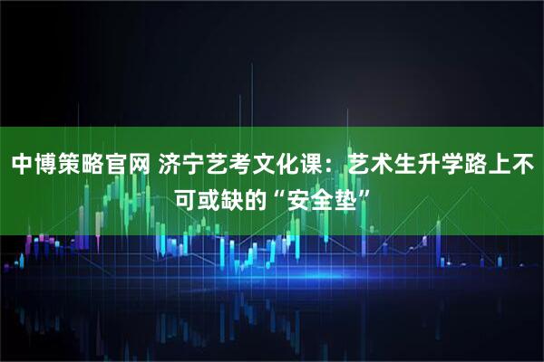 中博策略官网 济宁艺考文化课：艺术生升学路上不可或缺的“安全垫”