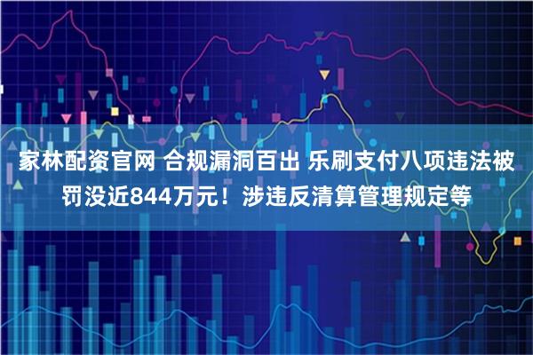 家林配资官网 合规漏洞百出 乐刷支付八项违法被罚没近844万元！涉违反清算管理规定等